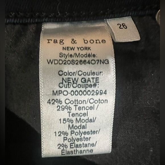 Rag & Bone Nina high rise skinny jeans size 26 color new gate - Picture 8 of 10